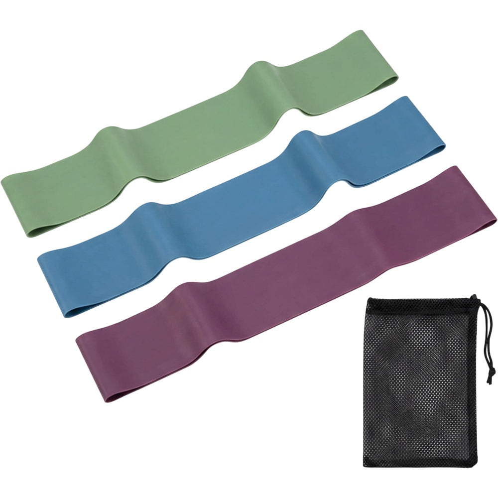 Wpfxd Three Level Flat Latex Therapy Band Set 150 cm Sage Blue Plum - Product view