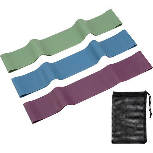 Wpfxd Three Level Flat Latex Therapy Band Set 150 cm Sage Blue Plum - Product view