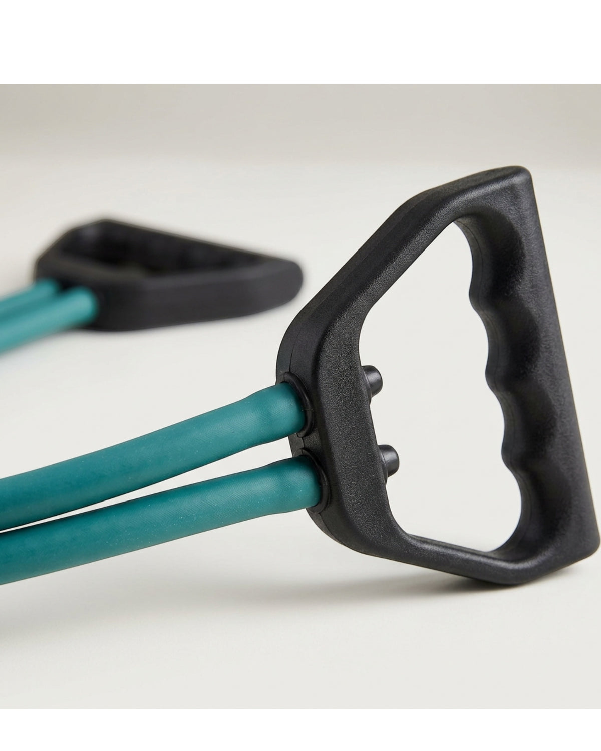 Wpfxd Two Tube Latex Chest Expander Three Grip Black Teal - Detail view