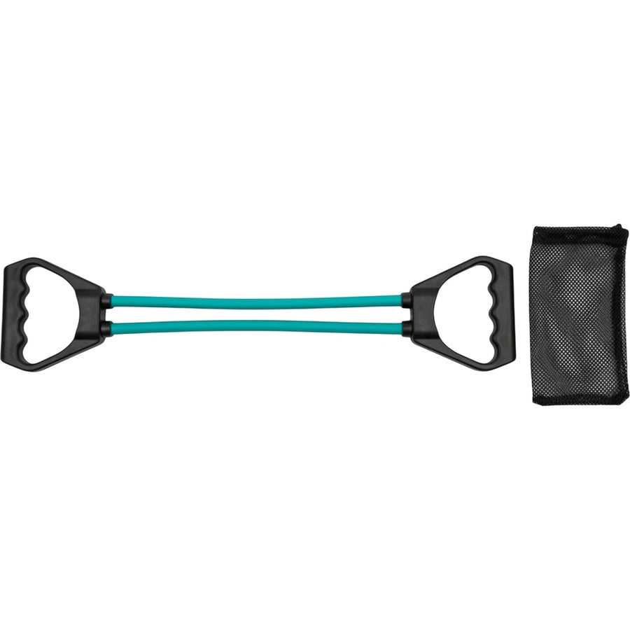 Wpfxd Two Tube Latex Chest Expander Three Grip Black Teal